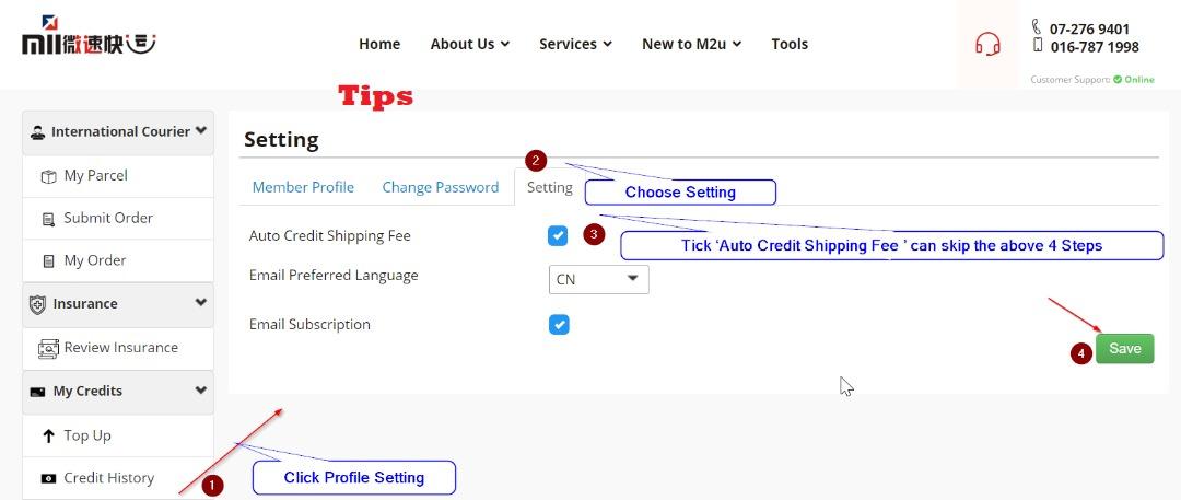 Payment Tips
